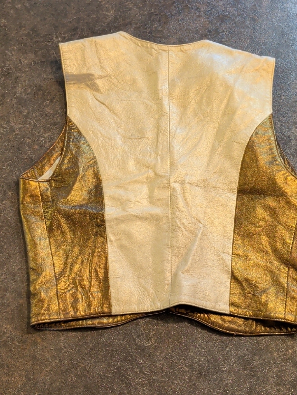 Metallic Gold & Cream Rodeo Vest - Picture 2 of 11